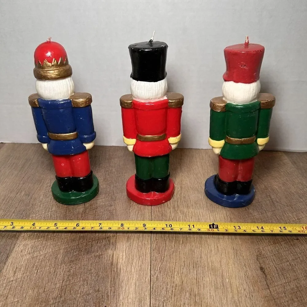 Nutcracker  Set Of 3 Candles Christmas‎ Joy Soldiers 8